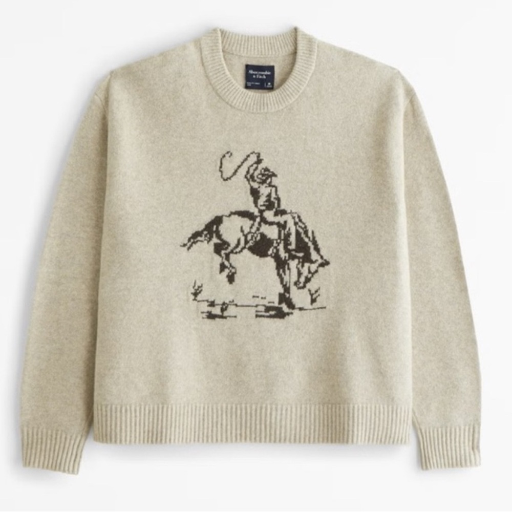 NWT Abercrombie Men’s Oversized Cowboy Sweater, Size L